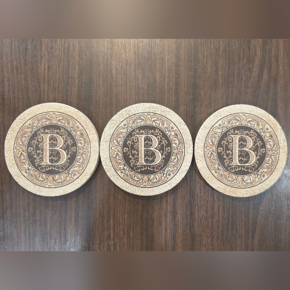 Three Initial "B" Coasters - Picture 1 of 2